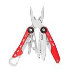 Amazon Basics 10-in-1 Stainless Steel Multitool Safety Lock with Nylon Sheath, Red