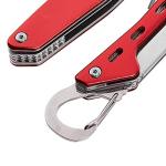 Amazon Basics 10-in-1 Stainless Steel Multitool Safety Lock with Nylon Sheath, Red