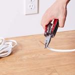 Amazon Basics 10-in-1 Stainless Steel Multitool Safety Lock with Nylon Sheath, Red