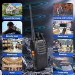 Baofeng Walkie Talkies 888S Rechargeable Long Range with Earpieces for Adults, 16 Channel Professional Radio Handheld Two Way Radios Li-ion Battery and Charger Included (10pack with 10earpiece)
