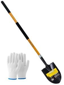 Heavy Duty 57" Digging Shovel with Fiberglass Handle