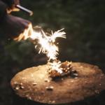 The Bear Essentials 6" x 1/2" Large Ferro Rod & Tungsten Striker - Fire Starter Survival Kit, Reflective Paracord, Waxed Hemp & Burlap Sack -20,000+ Strikes