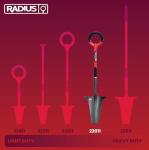 Radius Garden 22011 Root Slayer Shovel, Red