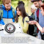 Nihtdoy Multipurpose Outdoor Compass for Hiking, Scouting, Camping, and Navigation - Liquid-Filled, Transparent Base with Measuring Scales, Durable and Compact
