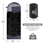 oaskys Camping Sleeping Bag - 3 Season Warm & Cool Weather - Summer Spring Fall Lightweight Waterproof for Adults Kids - Camping Gear Equipment, Traveling, and Outdoors