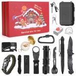 Gifts for Men Dad Him Christmas, Survival Kit 17 in 1, Emergency Survival Gear and Equipment for Fishing Hunting,Christmas Stocking Stuffers, Camping Accessories, Cool Gadget