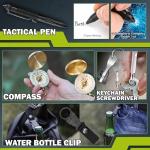 Gifts for Men Dad Him Christmas, Survival Kit 17 in 1, Emergency Survival Gear and Equipment for Fishing Hunting,Christmas Stocking Stuffers, Camping Accessories, Cool Gadget