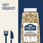 Harmony House Foods Freeze-Dried Mushroom Dices (1.5 oz, Quart Size Jar)