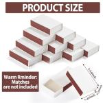 60PCS Blank Matches Containers 2.24 x 1.42 x 0.59 inches White DIY Match Books Storage Boxes Bulk Match Holder with Double-Sided Striker for Wedding Bridal Baby Shower Birthday Party Favor(No Matches)