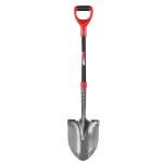 HANTOP Digging Shovel Round Garden Shovel Spade with Fiberglass Handle for Gardening, Landscaping, Digging,Construction, 43 inches