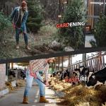 HANTOP Digging Shovel Round Garden Shovel Spade with Fiberglass Handle for Gardening, Landscaping, Digging,Construction, 43 inches