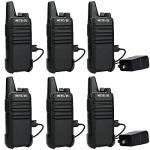 Retevis RT22 Walkie Talkies for Adults, Two Way Radios Long Range Rechargeable, VOX Handsfree, Mini Compact Walkie Talkie with USB Charger, for School Church Restaurant (6 Pack)