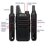 Retevis RT22 Walkie Talkies for Adults, Two Way Radios Long Range Rechargeable, VOX Handsfree, Mini Compact Walkie Talkie with USB Charger, for School Church Restaurant (6 Pack)