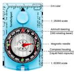 Orienteering Compass - Hiking Backpacking Compass - Advanced Scout Compass Camping and Navigation - Boy Scout Compass Kids - Childrens Compasses for Map Reading - Baseplate Compass Survival