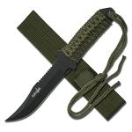 Survivor HK-7526 Outdoor Fixed Blade Knife 7.5-Inch Overall, Green
