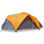 Amazon Basics 8-Person Camping Tent, 3-Season Dome Design with Rainfly, Orange/Grey
