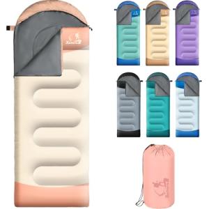 Xelaro Sleeping Bags for Adults Kids,3 Season Cold&Warm Weather Waterproof Lightweight Sleeping Bags for Camping Hiking Outdoor Travel