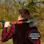 Roamwild Multi-Digger Garden Spade – Reinforced Fibreglass Light Weight Gardening Digging Arrow Head Shovel with Unique Dual Soft AIR Light Grip Technology & Root Saw Stump Cutter.