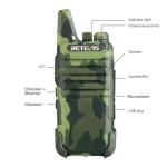 Retevis RT22 Walkie Talkies Rechargeable, Voice Activated, Emergency Alarm, Outdoor Cruise Ship ATV Hunting Skiing Handheld Two Way Radio Walkie-Talkies (4 Pack,Camouflage)