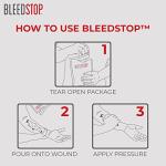 BleedStop™ First Aid Powder for Blood Clotting, Trauma Kit, Blood Thinner Patients, Camping Safety, and Survival Equipment for Moderate to Severe Bleeding Wounds or Nosebleeds - 4 (15g) Pouches
