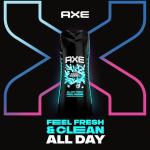 AXE Cool Ocean Men's Body Wash With Essential Oils 12H Refreshing Scent Body Wash For Men, Clean and Fresh Scent 16 oz
