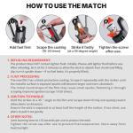 YUSUD 2 Pack Keychain Bottle Opener for Men, Permanent Match with Dual Side Flint Fire Starter, Waterproof Reusable Matchstick, Forever Match for Outdoor Survival, Everlasting Strike Anywhere Matches