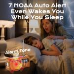 PRUNUS J-366 Emergency Radio- NOAA Weather Alert, 3-in-1 Charging Cables, 5-Way Power(7400mWh/AAA Battery/Hand Crank/Solar/USB-C), AM/FM, SOS Alarm, Flashlight, Compact for Bag, NOAA Weather Radio