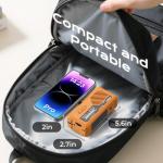 PRUNUS J-366 Emergency Radio- NOAA Weather Alert, 3-in-1 Charging Cables, 5-Way Power(7400mWh/AAA Battery/Hand Crank/Solar/USB-C), AM/FM, SOS Alarm, Flashlight, Compact for Bag, NOAA Weather Radio