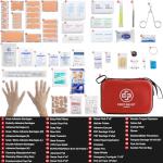 VRIEXSD Premium First Aid Kit, 320 Piece Waterproof Hard Shell Eva First Aid Kit for Home, Camping, Cars, Hiking, Travel, Businesses & Outdoor Emergencies - Emergency Medical Kits (Red)