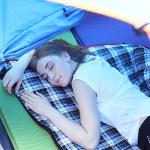 REDCAMP Cotton Flannel Sleeping Bag for Camping, 41F/5C Cold Weather Warm and Comfortable, Envelope Blue 4lbs(75"x33")