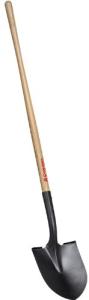 Corona Clipper SS26000 16 Gauge Steel Round Point Shovel with 48-Inch Wood Handle