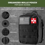 Survival Kit, Gifts for Men Christmas Dad, 150 PCS Survival Gear and Supplies Equipment with Trauma Bag, Molle Pouch Emergency Kit for Outdoor Camping, Hunting, Car, Home, Earthquake, Adventures