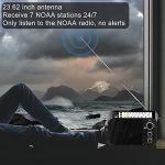 Retekess TR604W AM FM NOAA Radio, Portable Emergency Weather Radios with Best Reception, AC or D Battery Powered, with Clear Dial and Large Knob, Suit for Home (Black)