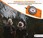 TurnOnSport Orienteering Compass for Hiking, Backpacking & Camping - Advanced Scout Compass for Kids & Professionals