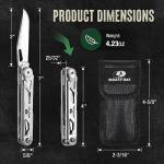 Mossy Oak 12-in-1 Multitool Pocket Knife with Pouch, Stainless Steel Multitool Knife with Clip, Survival Tools with Scissors, Bottle Opener, Wire Stripper, Glass Breaker, Screwdriver