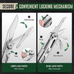 Mossy Oak 12-in-1 Multitool Pocket Knife with Pouch, Stainless Steel Multitool Knife with Clip, Survival Tools with Scissors, Bottle Opener, Wire Stripper, Glass Breaker, Screwdriver