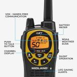 Midland GXT1030VP4 GMRS Two-Way Radio (50-Channel, Long Range, 142 Privacy Codes, SOS, NOAA, Rechargeable Nickel Battery, Black/Yellow, 2-Pack)