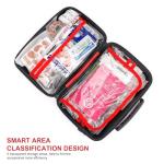 Gevoke 410 Piece Waterproof Hard Shell First Aid Kit for Home, Car, Travel, Camping, Truck, Hiking, Sports, Office, Vehicle & Outdoor Emergencies - Emergency Medical Kits (Red)