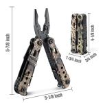 MOSSY OAK Multitool, 13-in-1 Folding Multi Tool Plier with Nylon Sheath, Stainless Steel Camo EDC Tool, Portable Pocket Knife for Camping, Survival, Hunting, Hiking, Outdoor & Christmas Gifts for Men