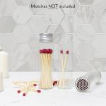 Darware Party Favor Matches Jars (24-Pack): Empty Glass Vials with Strike Stickers for Wedding Favors and DIY Gifts