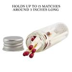 Darware Party Favor Matches Jars (24-Pack): Empty Glass Vials with Strike Stickers for Wedding Favors and DIY Gifts