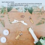 Darware Party Favor Matches Jars (24-Pack): Empty Glass Vials with Strike Stickers for Wedding Favors and DIY Gifts