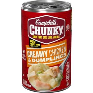 Campbell's Chunky Soup, Creamy Chicken and Dumplings Soup, 18.8 Oz Can
