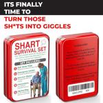 Shart Survival Set - Funny Gag Gift 2025 Boyfriend Gifts Includes Disposable Underwear, Hazmat Bag, Wet Wipe and More! Unique Stocking Suffers for Men Birthday Husband Teens Potty Humor Prank Him Fart