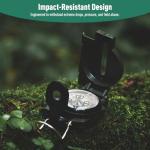 Eyeskey Precision Sighting Navigation Compass | Adjustable Magnifier & Lockable Dial | Impact Resistant & Waterproof for Hiking, Camping