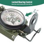 Eyeskey Precision Sighting Navigation Compass | Adjustable Magnifier & Lockable Dial | Impact Resistant & Waterproof for Hiking, Camping