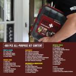 EVERLIT 400 Pcs OSHA/ANSI Compliant First Aid Kit Type III Class A Medical Kit Professional Med Kit Supplies for Contractors, Warehouse, Office, School, Home, Disaster, Car, Business, Restaurant