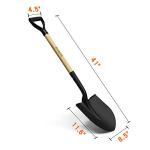 KOLEIYA 41 Inch Round Point Shovel for Digging,Heavy Duty Garden Shovel with D-Handle,Wooden Handle,Ideal for Gardening,Landscaping,Beach,and Snow Removal