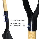 KOLEIYA 41 Inch Round Point Shovel for Digging,Heavy Duty Garden Shovel with D-Handle,Wooden Handle,Ideal for Gardening,Landscaping,Beach,and Snow Removal