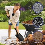 KOLEIYA 41 Inch Round Point Shovel for Digging,Heavy Duty Garden Shovel with D-Handle,Wooden Handle,Ideal for Gardening,Landscaping,Beach,and Snow Removal